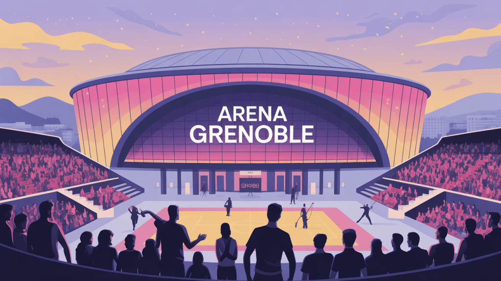 Illustration de l'Arena Grenoble, grande salle animée