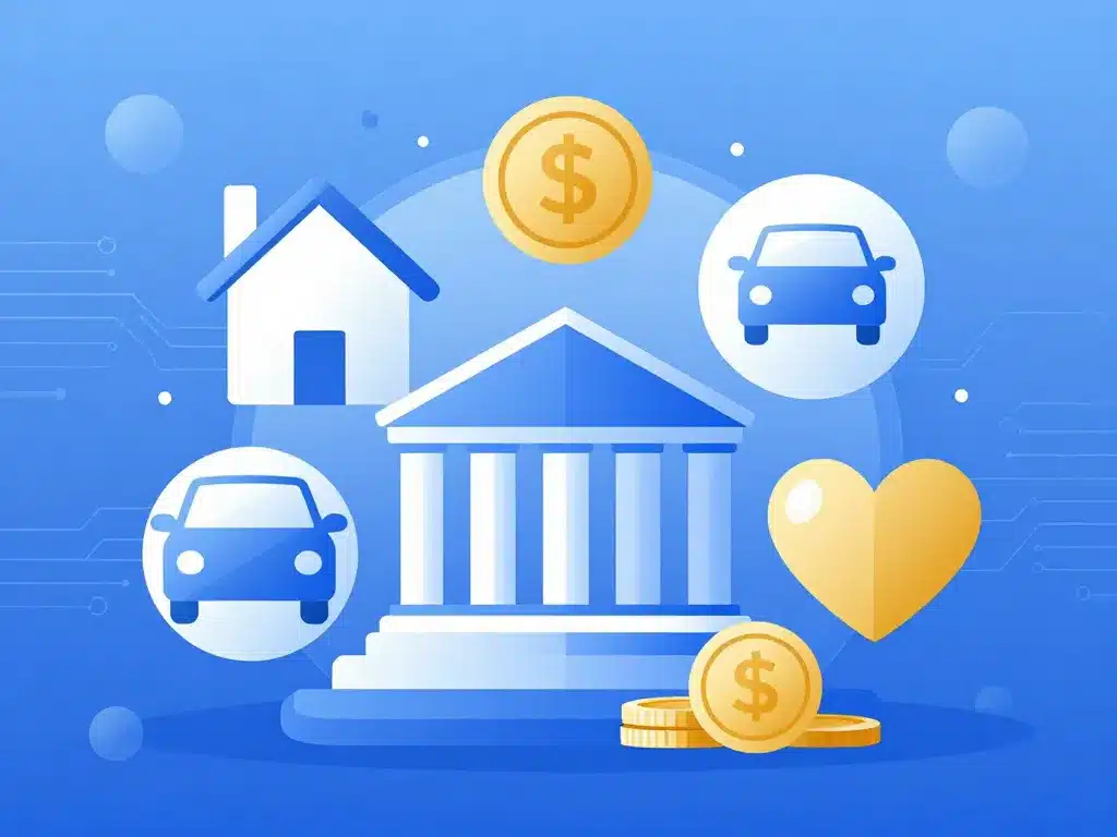 Symbole intégration banque et assurance LCL