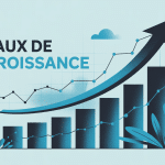 illustration taux de croissance avec courbe ascendante