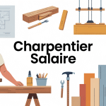 charpentier salaire illustration chantier et outils