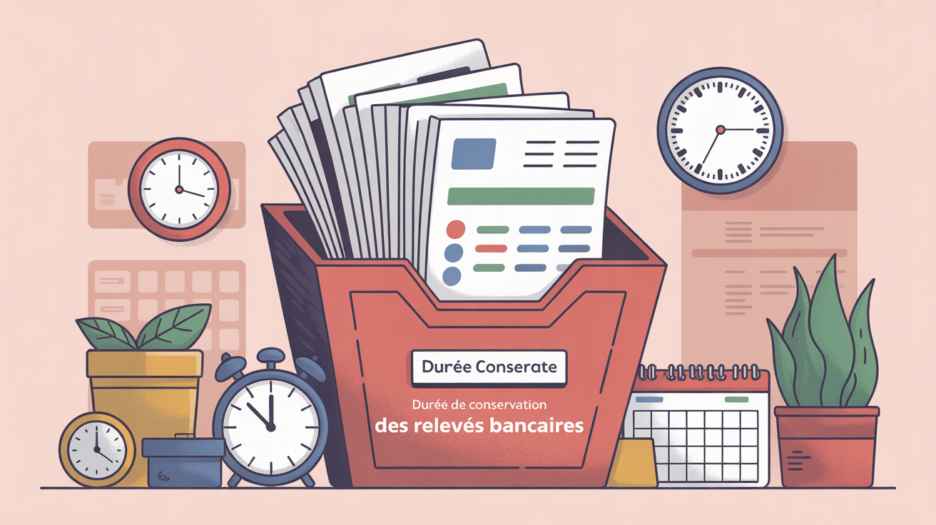 combien de temps doit on garder les relevés de banque illustration vectorielle