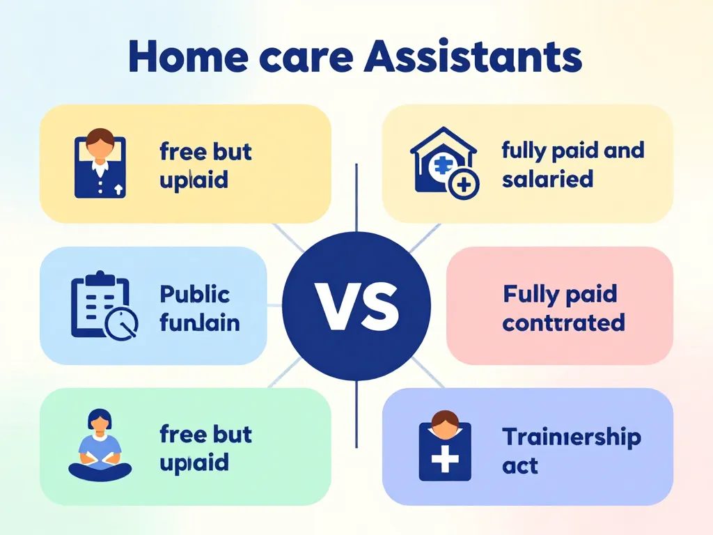 Schéma options formation auxiliaire de vie gratuite et rémunérée différences
