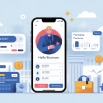 illustration hello business application bancaire pour professionnels