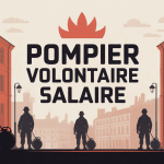 Illustration pompier volontaires salaire en caserne