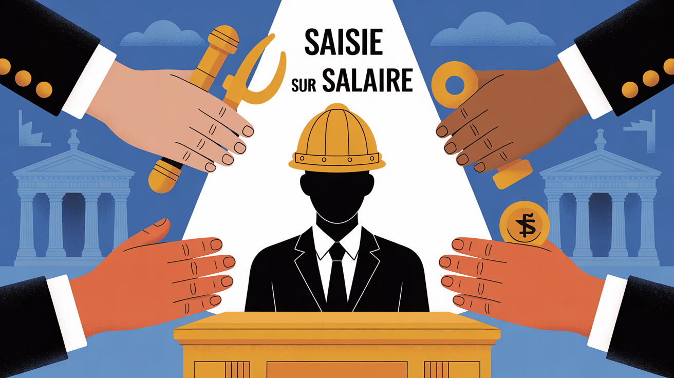 Illustration saisie sur salaire salarié protégé tribunal créanciers