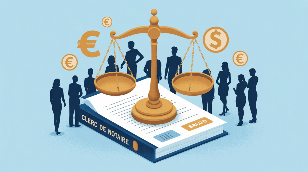 salaire clerc de notaire balance dossier euros collaborateurs