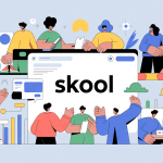 Illustration skool gestion communauté apprentissage