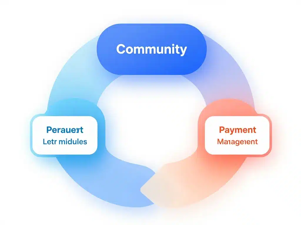 Diagramme skool communauté cours paiements