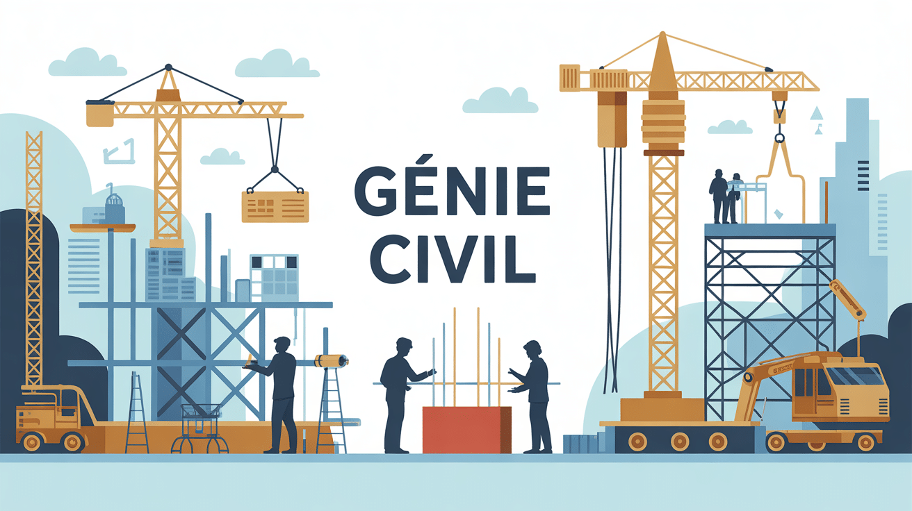 spie batignolles génie civil chantier illustration vectorielle