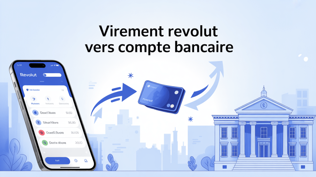 illustration transfert virement revolut vers compte bancaire