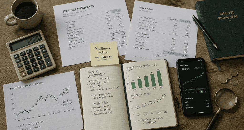 analyse meilleur action bourse sur bureau