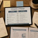 Andragogie def, bureau de formation, infographie