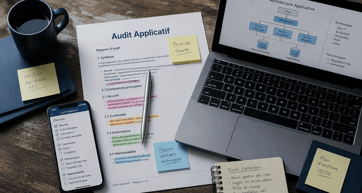 audit applicatif rapport et architecture logicielle
