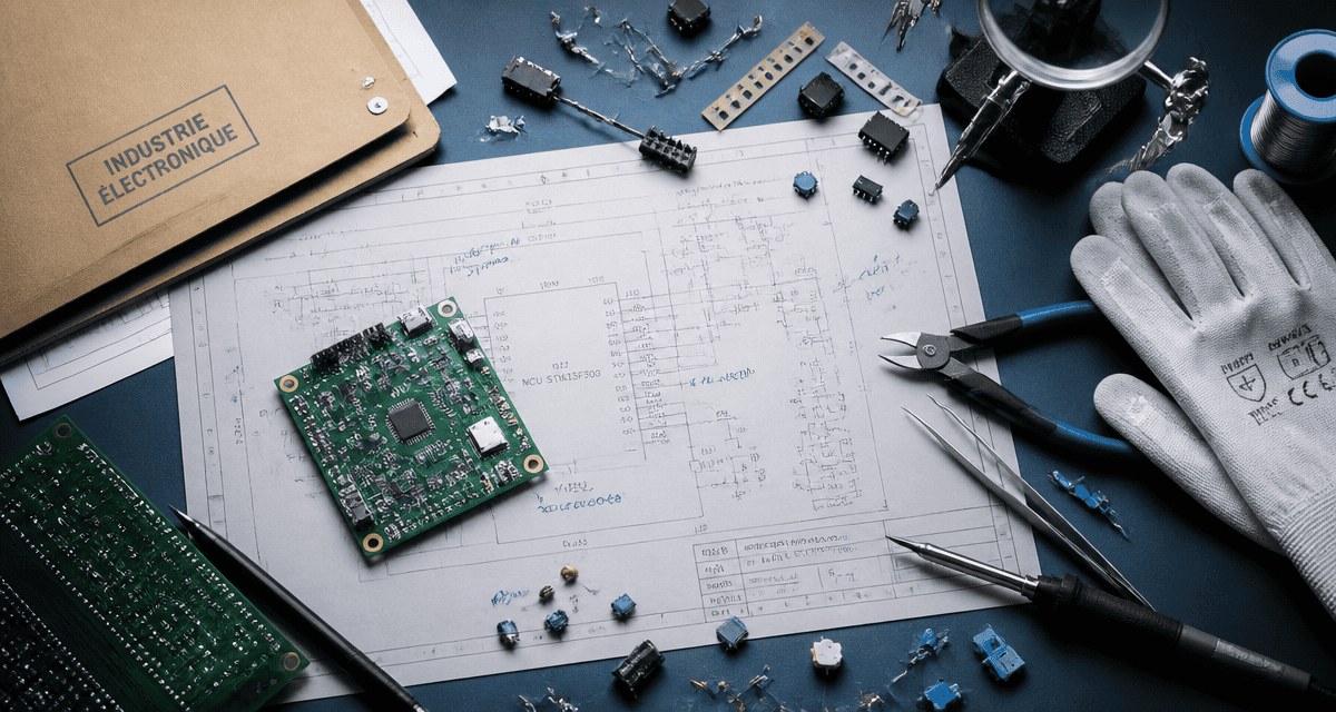 bureau entreprise electronique avec circuits imprimés