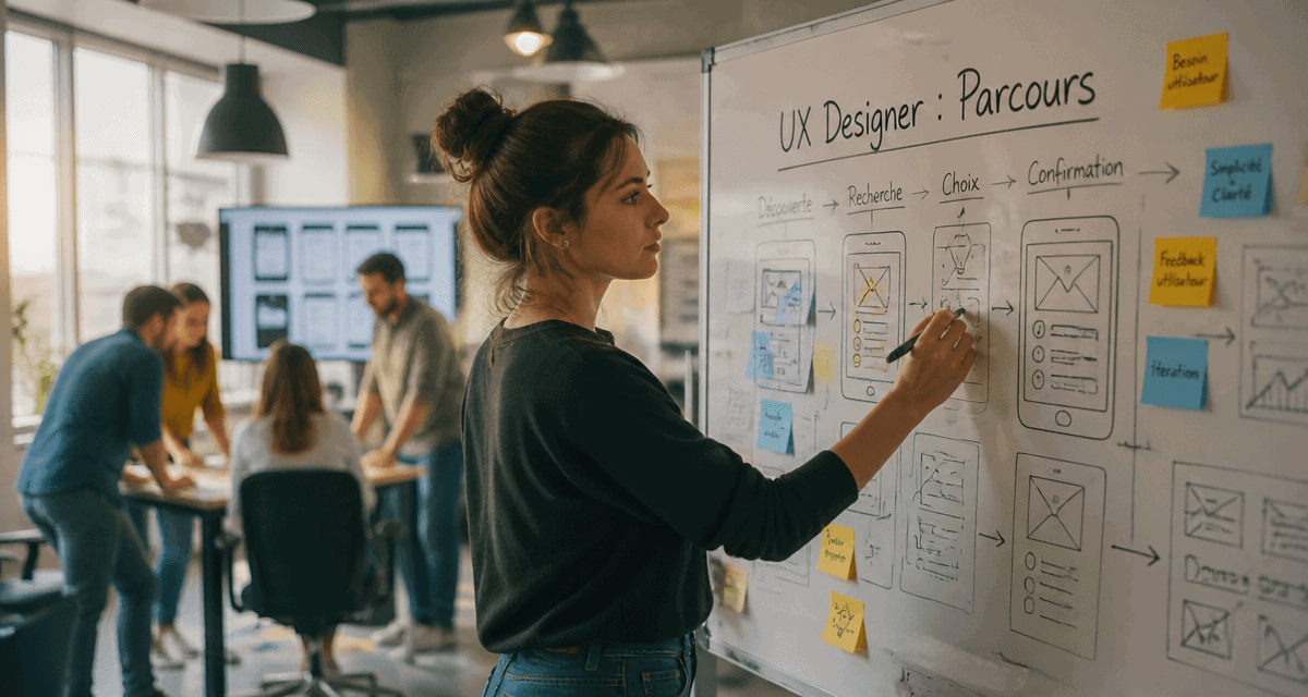 devenir ux designer tableau wireframes open space