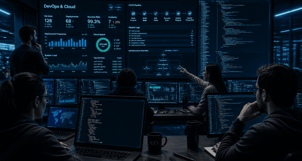 devops cloud équipe dashboards CI/CD