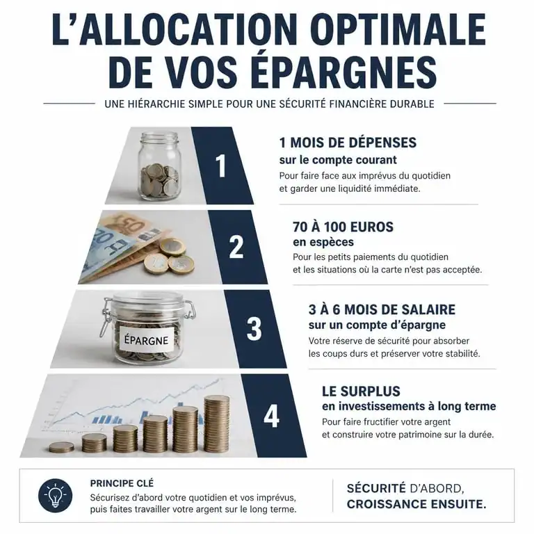 Infographie répartition épargne 2025