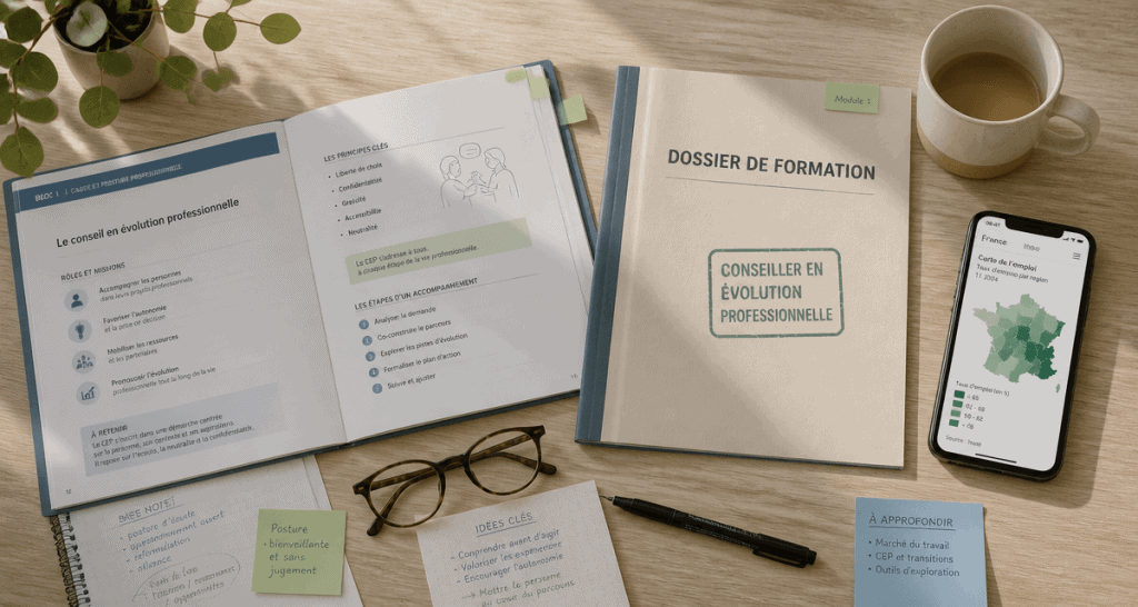formation conseiller en évolution professionnelle dossier bureau