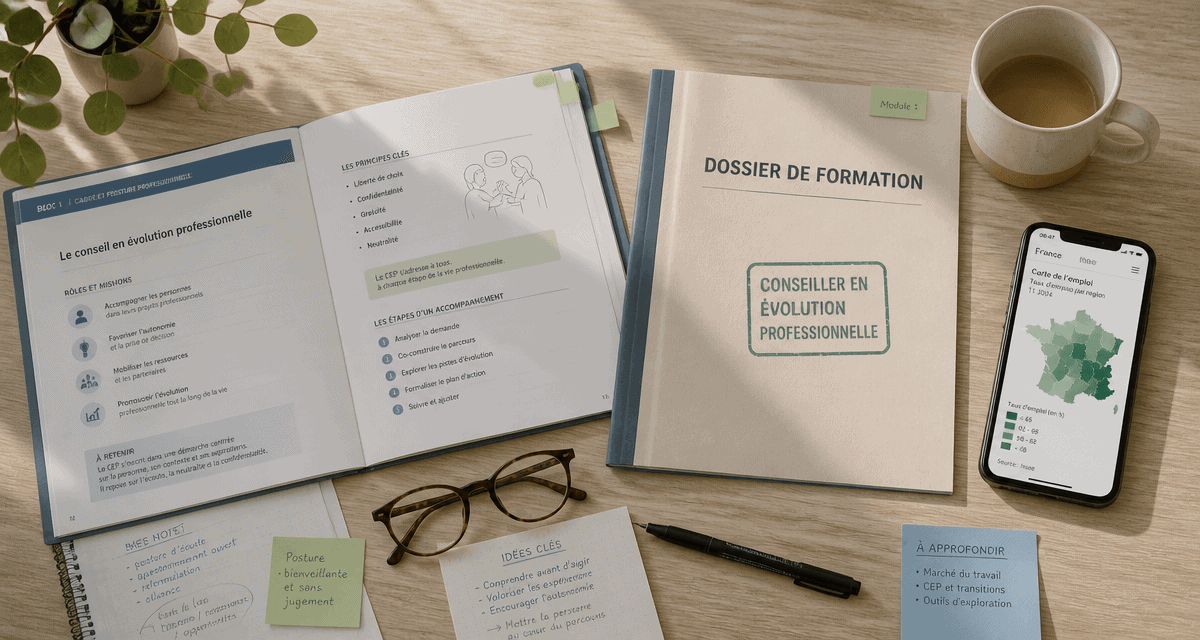 formation conseiller en évolution professionnelle dossier bureau
