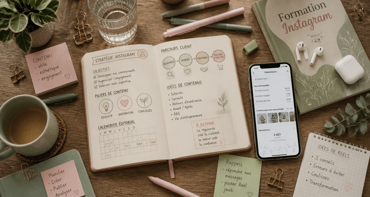 formation instagram bureau créatif carnet smartphone