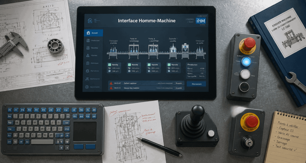 human-machine interfaces sur poste industriel moderne