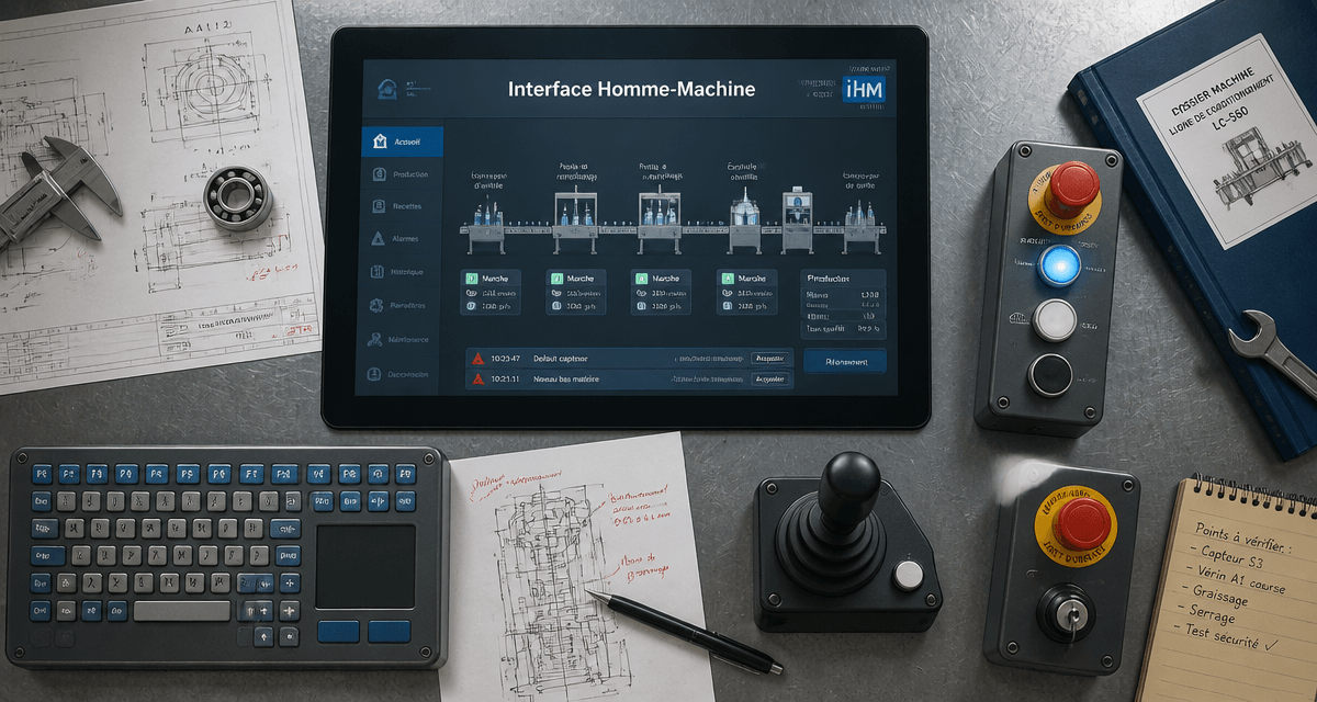 human-machine interfaces sur poste industriel moderne