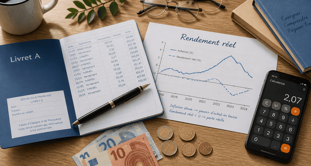 inflation livret a calcul rendement réel sur table