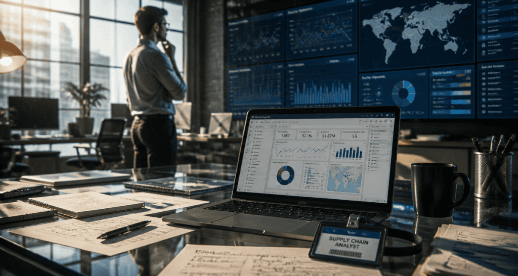 supply chain analyst analysant des données logistiques
