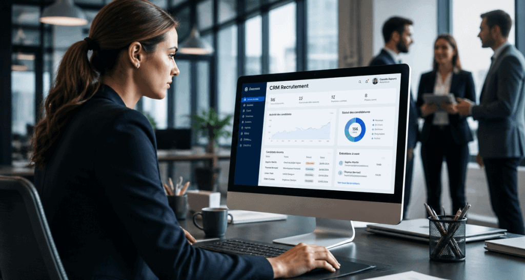 crm recrutement recruteuse open space