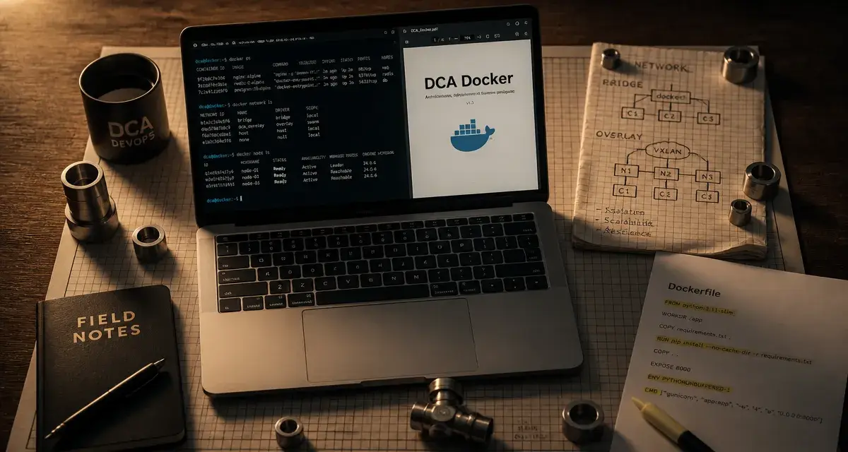 Formation certification docker certified associate : terminal Linux, Dockerfile, schéma réseau