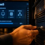 Infrastructure as a service : clé USB insérée sur serveur rack