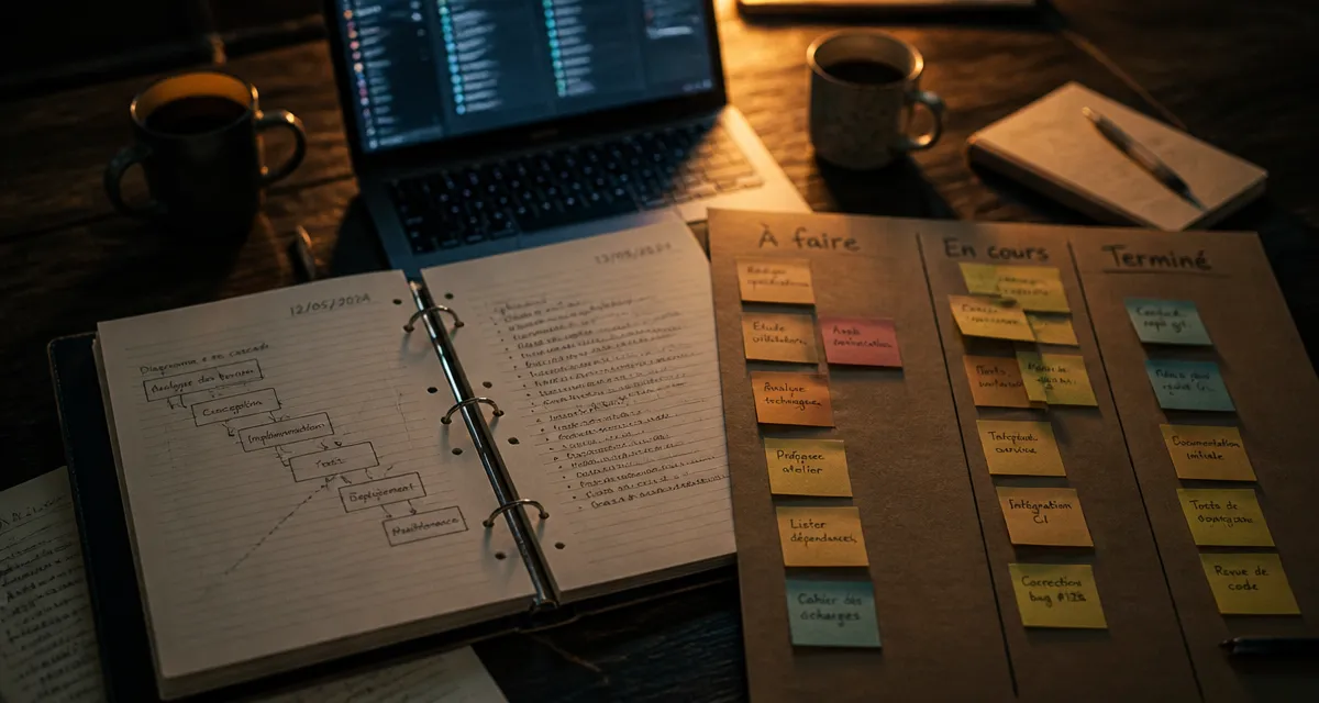 Methode gestion de projet : Kanban et diagramme en cascade