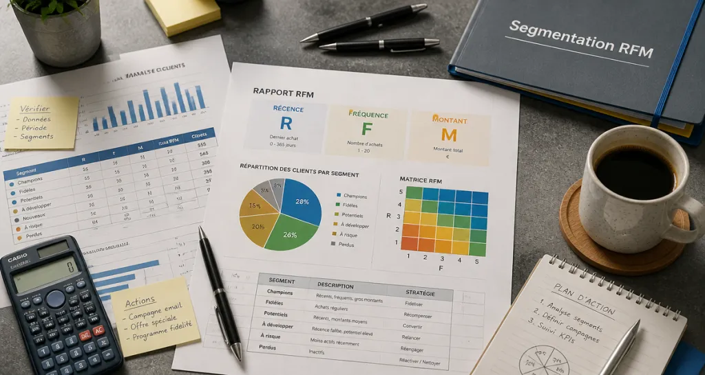 rfm segmentation rapport graphique sur bureau