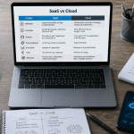 Comparatif SaaS Cloud sur bureau moderne