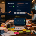 Sprint review en réunion : inspection incrément et ajustement backlog Scrum
