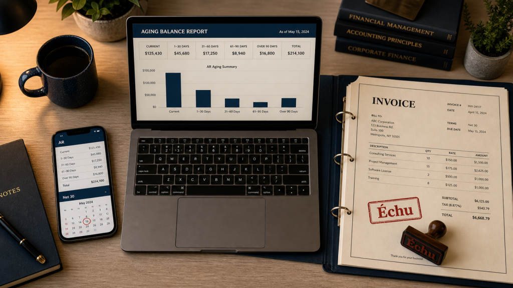 Accounting A/R : DSO et balance âgée avec factures échu