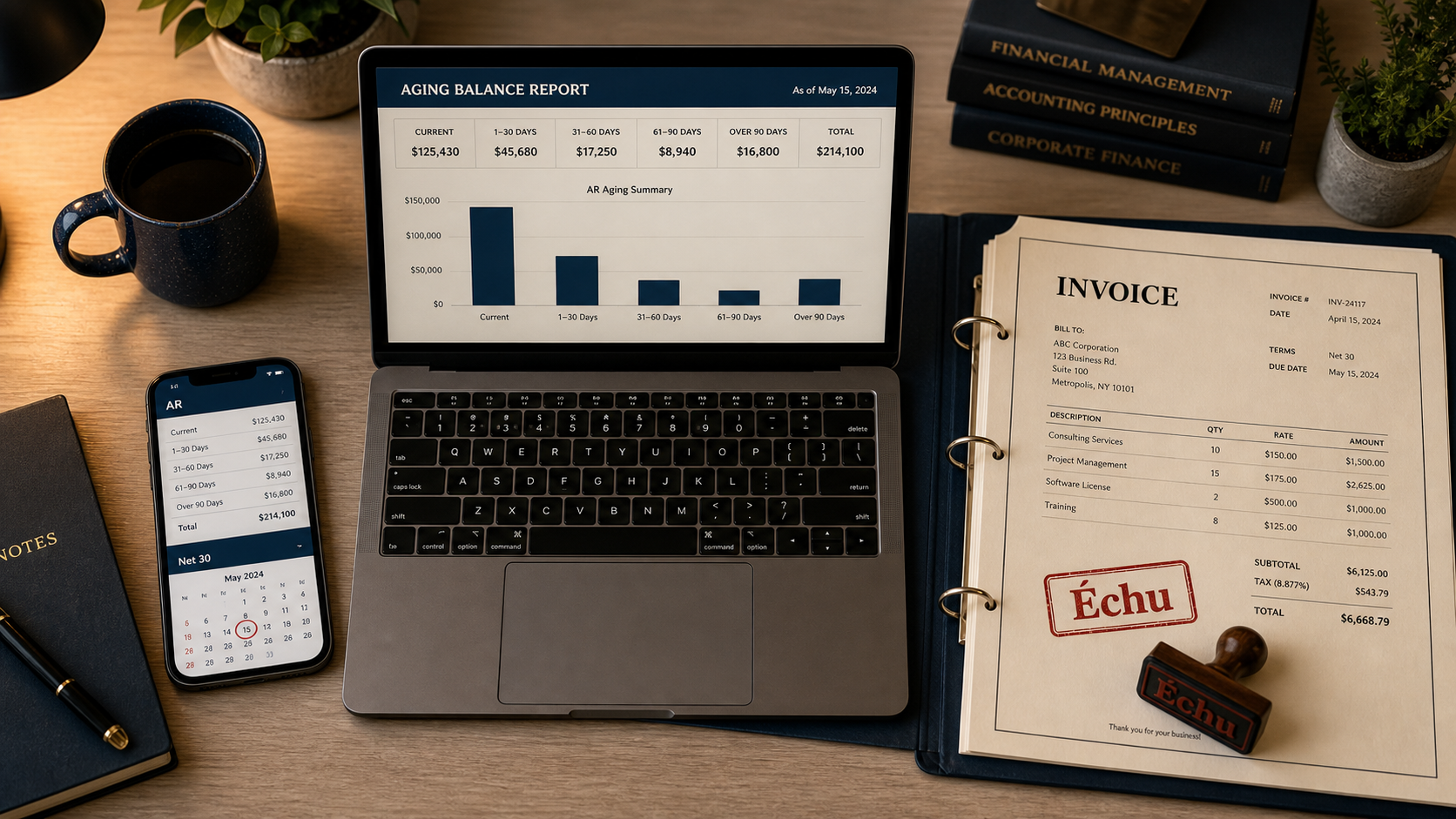 Accounting A/R : DSO et balance âgée avec factures échu