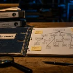 Arbre des causes : schéma sur papier pour analyser les accidents