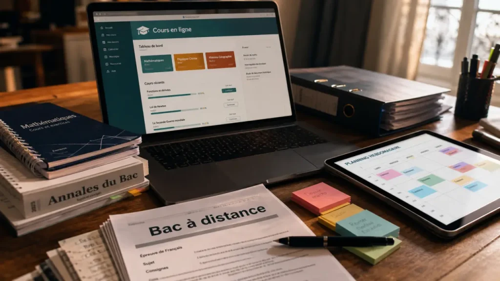 Bac par correspondance : bureau, cours et planning pour l’autonomie
