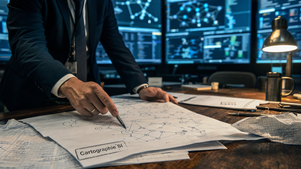 Cartographie SI : éviter l’inventaire figé, piloter risques et flux en salle de crise