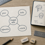 Diagramme pieuvre pour analyser besoins : pluie, chute, réglementation, visibilité.
