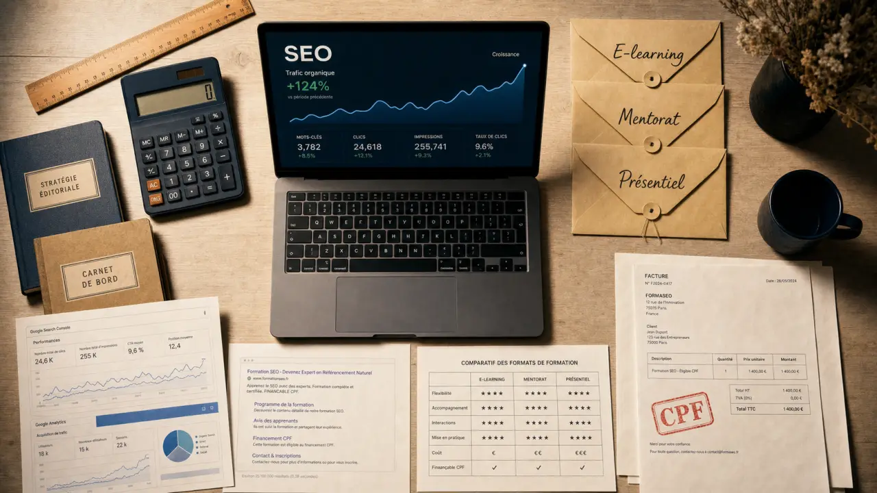 Formation SEO prix : budget et financement CPF et e-learning