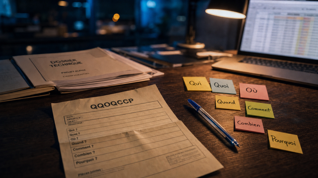 QQOQCCP exemple : 7 questions clés pour résoudre un problème professionnel