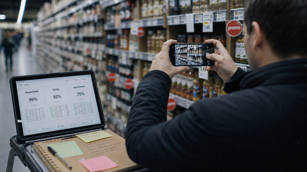 Retail sales audit en magasin : ruptures, facing et expérience client, scan linéaire KPI