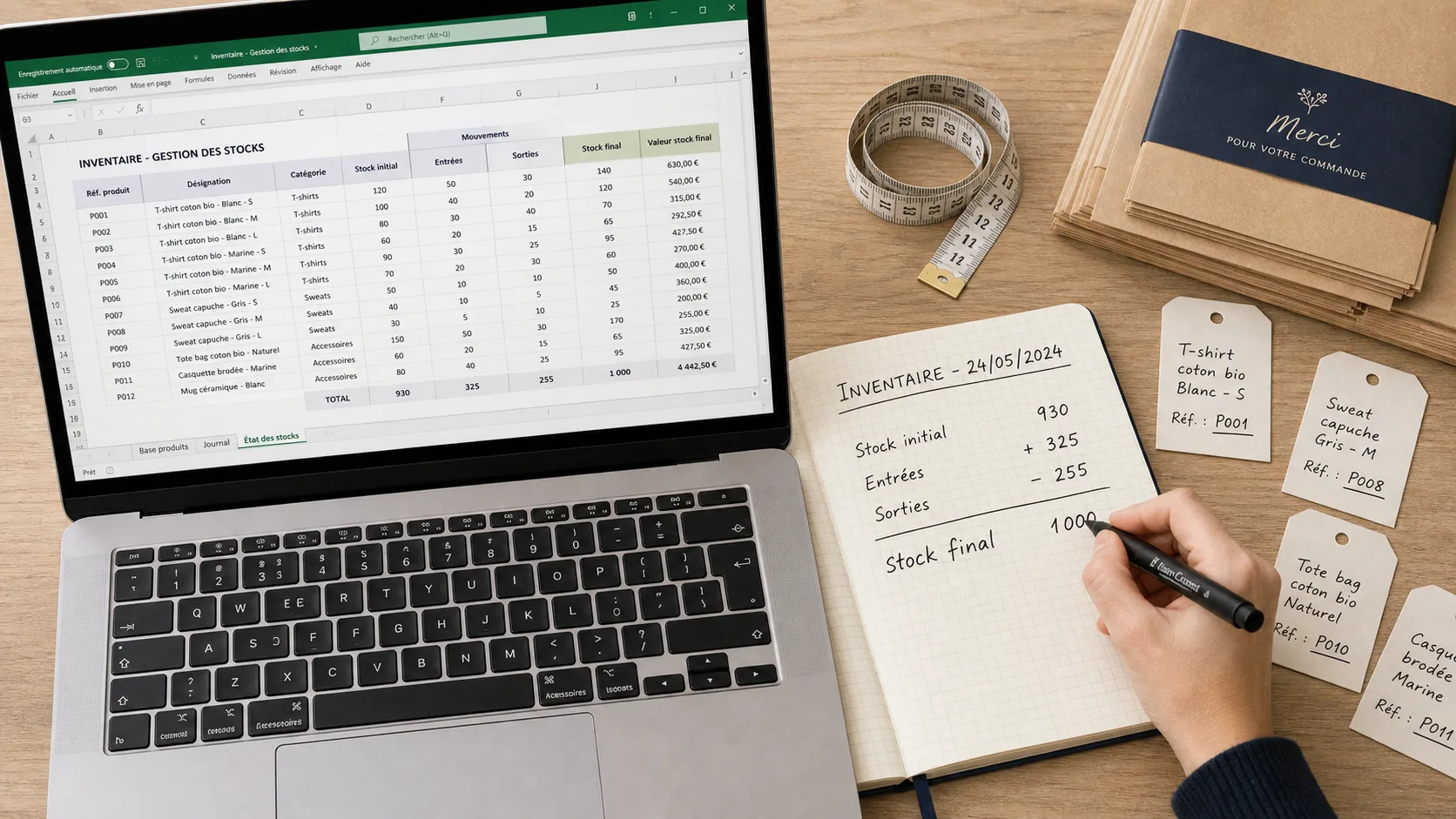 Tableau de gestion des stocks Excel pour gérer sans rupture ni surstock