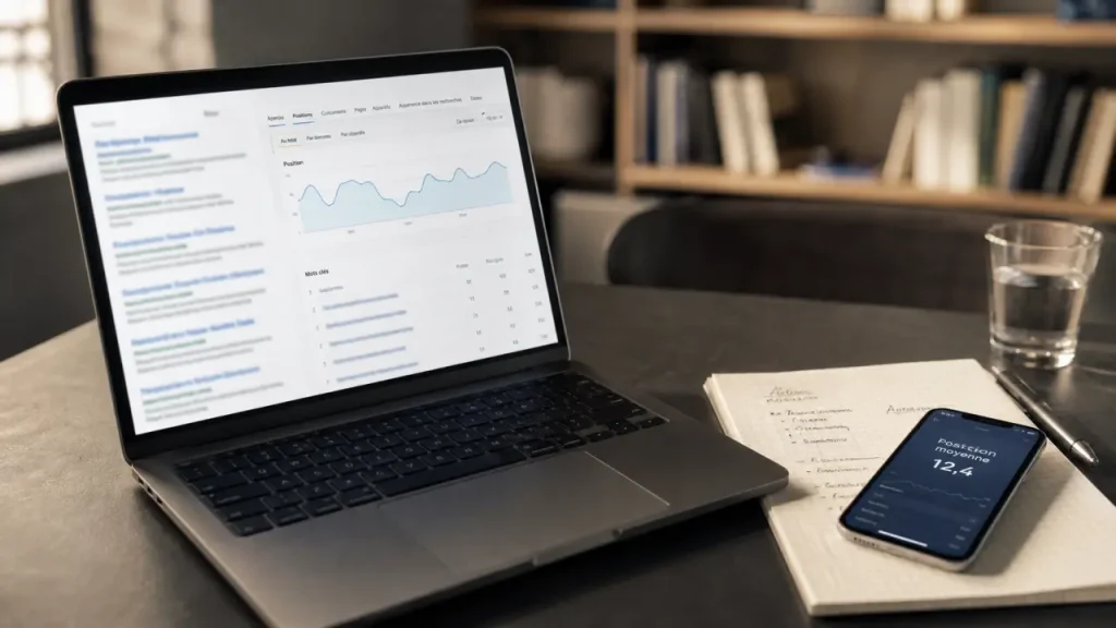 Vérifier position Google avec outils et KPI