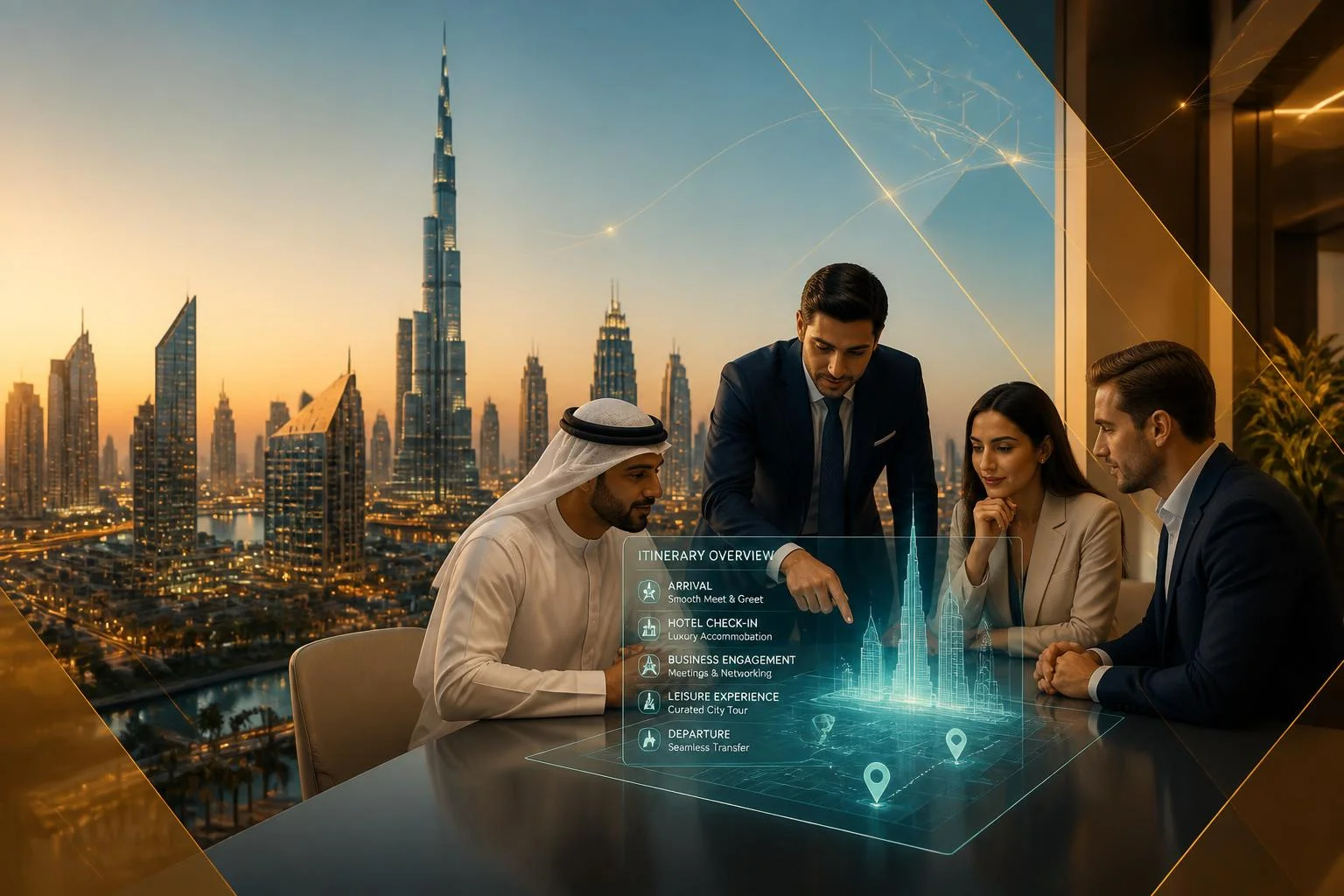 Dubaï : voyage d’affaires d’équipe fluide et sur mesure