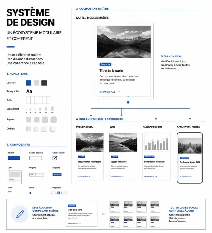 Système de design et symboles réutilisables dans le logiciel Sketch