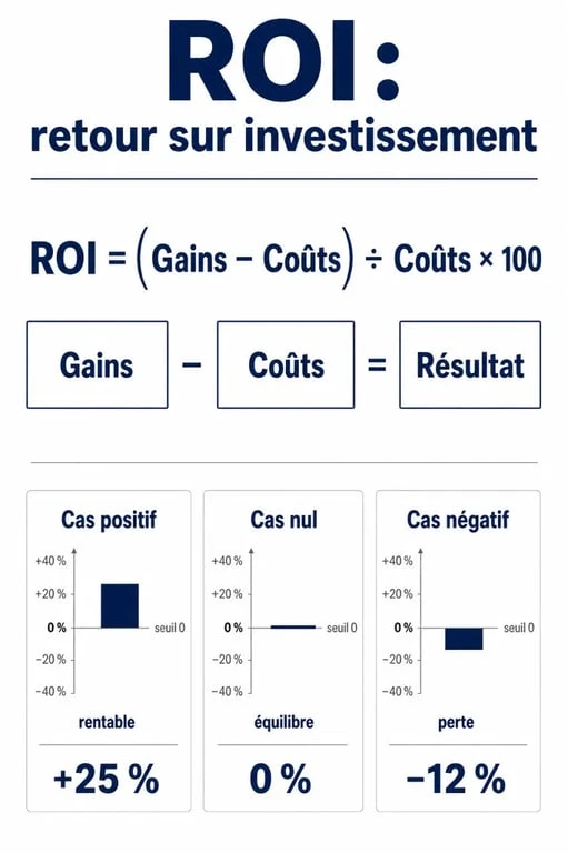 r o i def : formule du retour sur investissement avec exemple de calcul