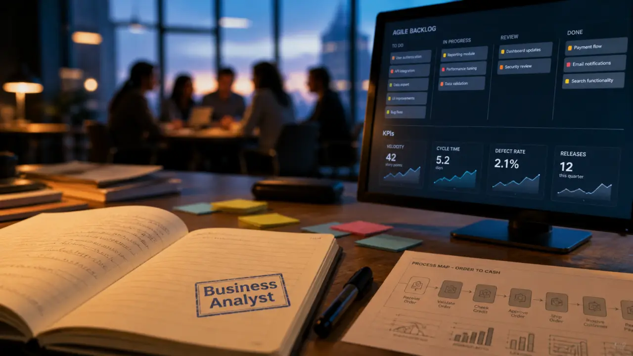Formation business analyst Lyon : carnet notes, backlog agile et KPI
